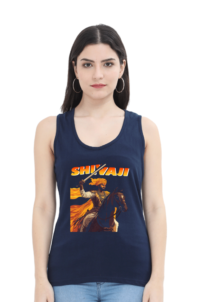 Shivaji Maharaj Warrior Spirit Tank Top T-Shirts for Women Vastrdhamm