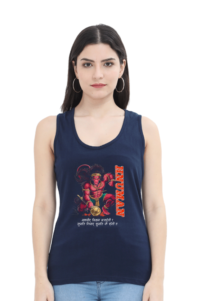 Hanuman Warrior SpiritTank Top T-Shirts for Women Vastrdhamm