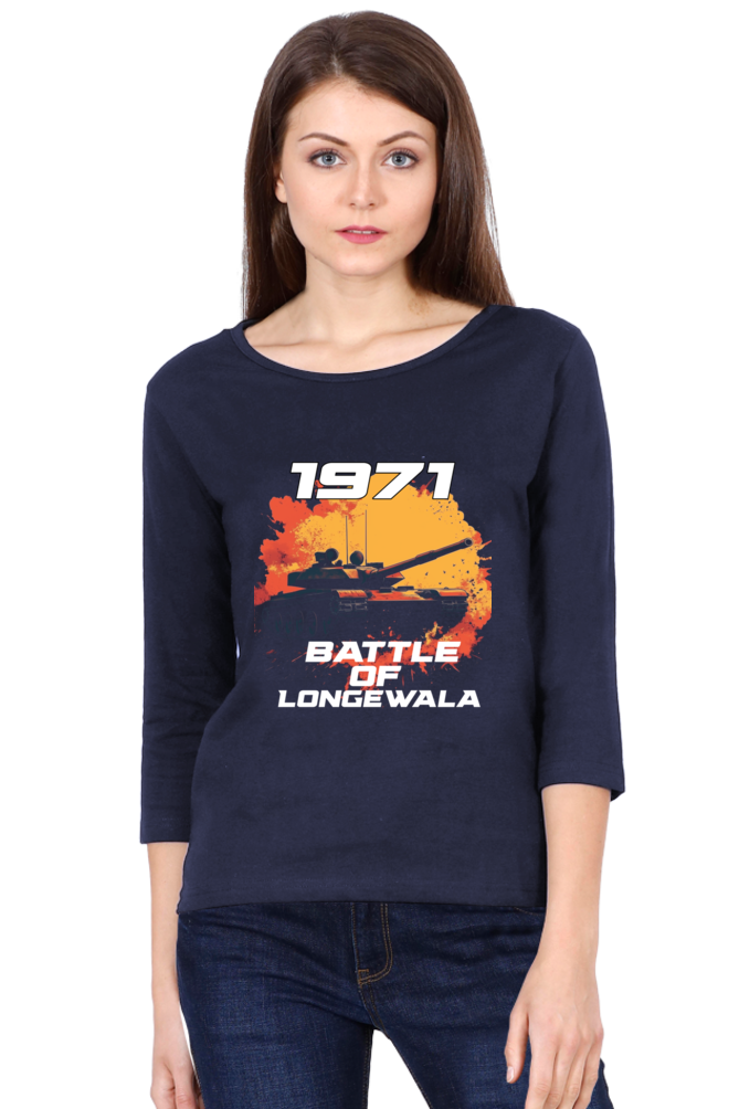 Victory at Longewala Round Neck Full Sleeve T-Shirts for Women Vastrdhamm