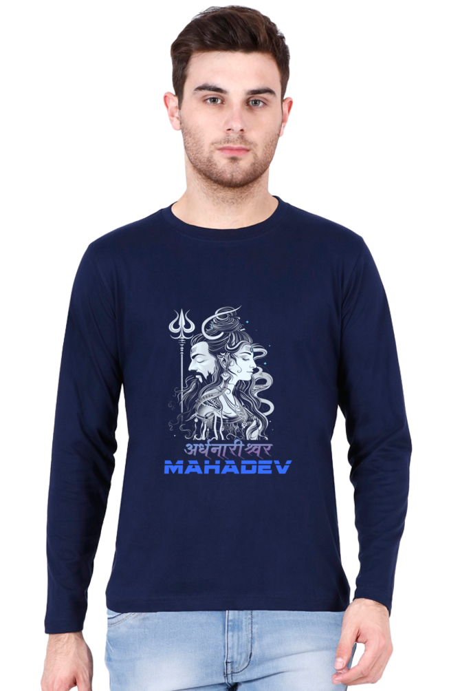 Shiv Ji Blessings Round Neck Full Sleeve T-Shirts for Men Vastrdhamm