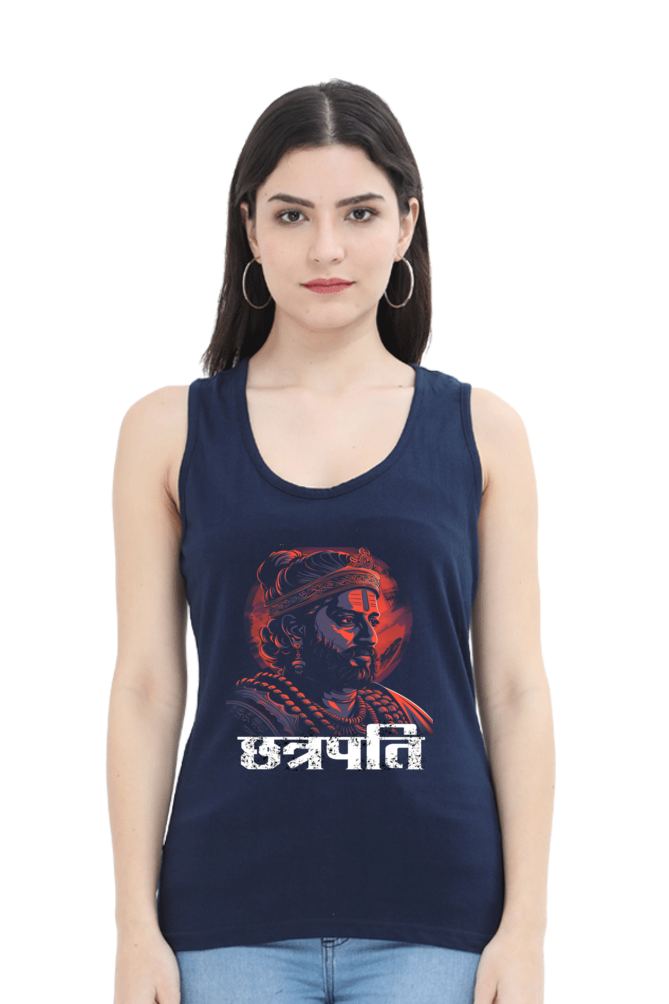 Shivaji Maharaj Protector Tank Top T-Shirts for Women Vastrdhamm