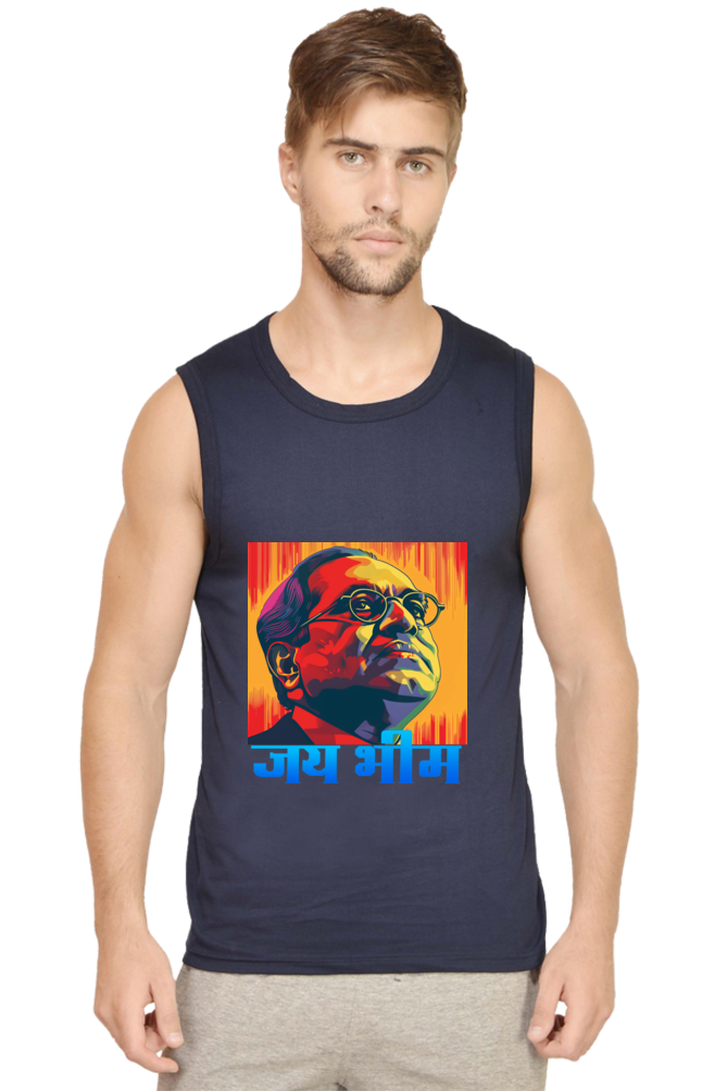 Constitution Maker Round Neck Sleeveless T-Shirts for Men Vastrdhamm