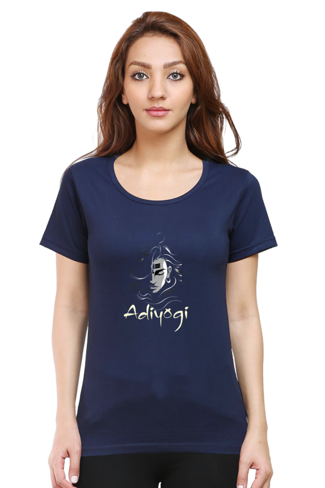 Shiv Ji Nataraja Round Neck Half Sleeve Classic T-Shirts for Women Vastrdhamm