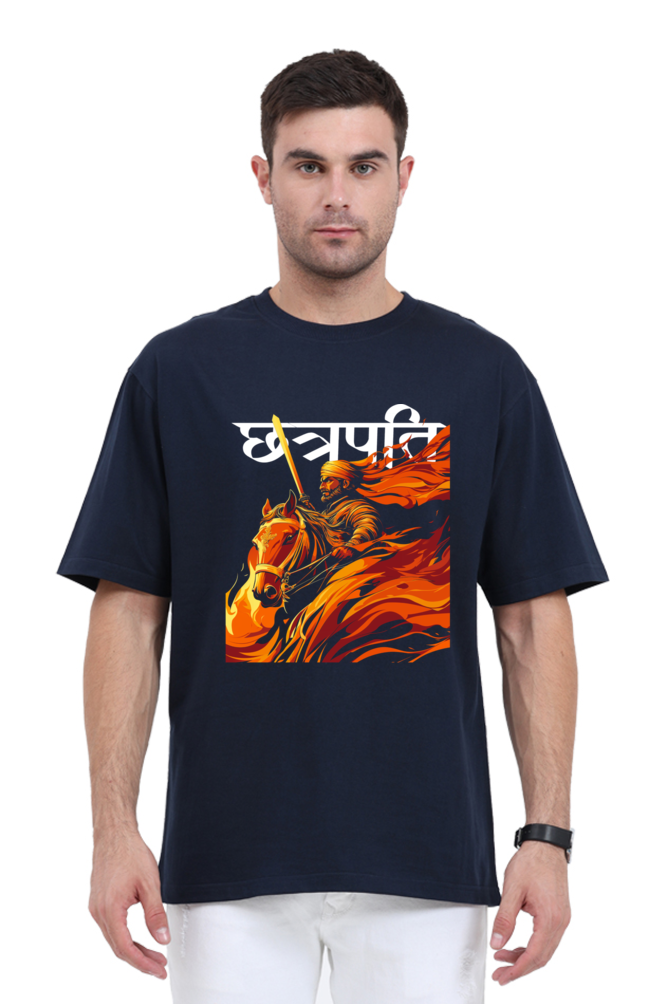 Shivaji Maharaj Strength Oversized Classic T-Shirts for Men Vastrdhamm