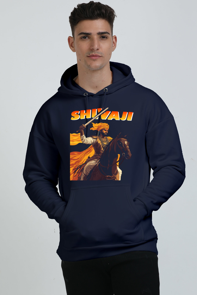 Shivaji Maharaj Legacy Oversized Hooded Sweatshirt T-Shirts for Men Vastrdhamm