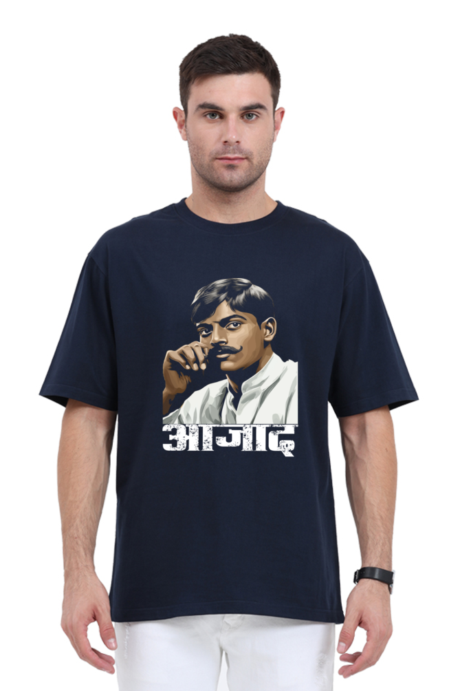 Chandra Shekhar Azad Revolution Oversized Classic T-Shirts for Men Vastrdhamm