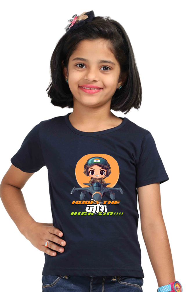 India’s Future Round Neck Half Sleeve Classic T-Shirts for Girls Vastrdhamm