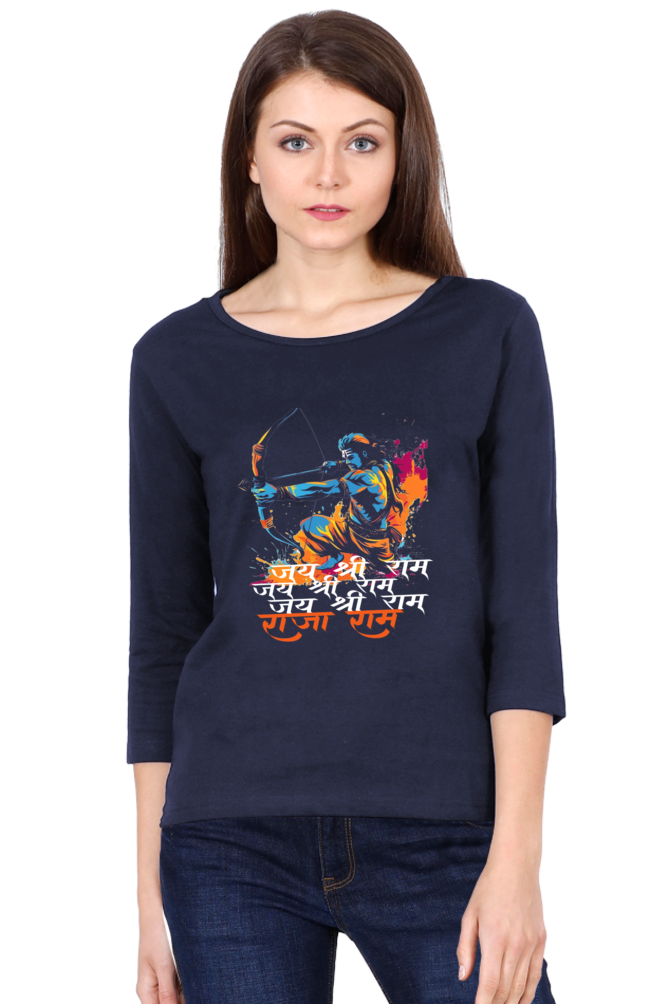 Ram Ji Sita Ram Round Neck Full Sleeve T-Shirts for Women Vastrdhamm