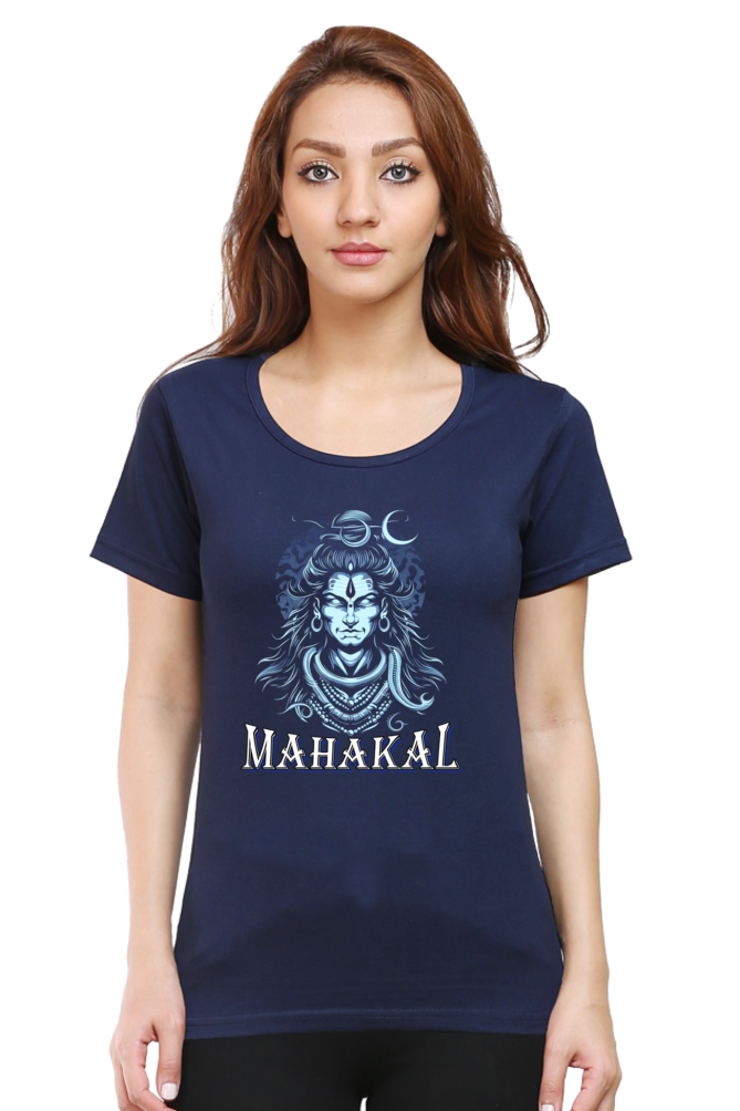 Shiv Ji Eternal Round Neck Half Sleeve Classic T-Shirts for Women Vastrdhamm