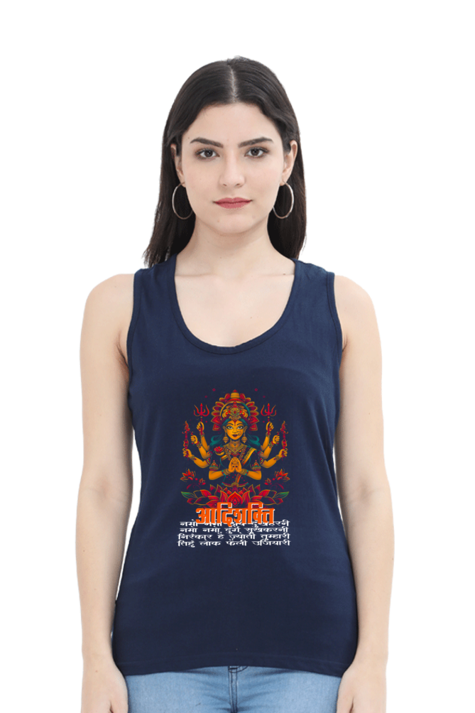 Maa Durga PowerTank Top T-Shirts for Women Vastrdhamm