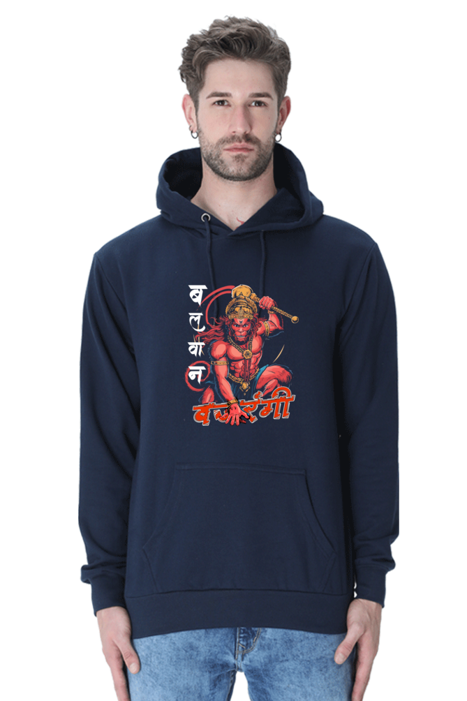 Hanuman Devotional Power Hoodie Sweatshirt T-Shirts for Men Vastrdhamm