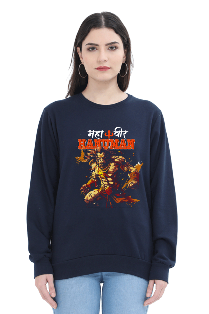 Hanuman Devotional PowerSweatshirt T-Shirts for Women Vastrdhamm