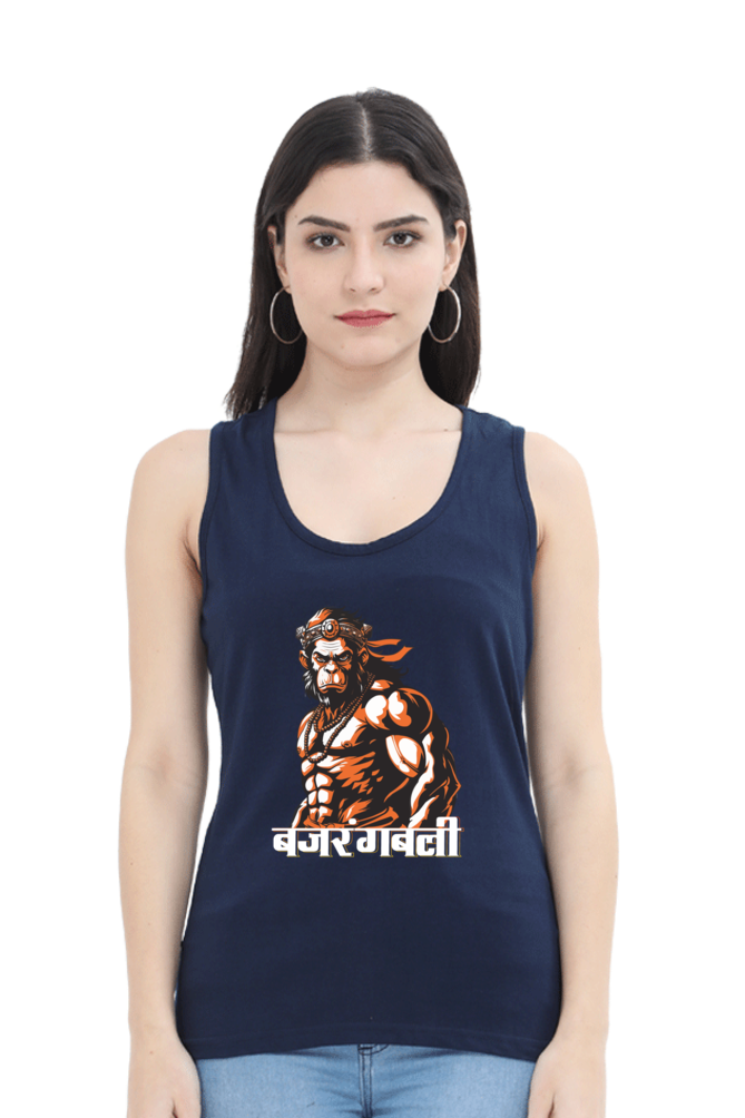 Hanuman StrengthTank Top T-Shirts for Women Vastrdhamm