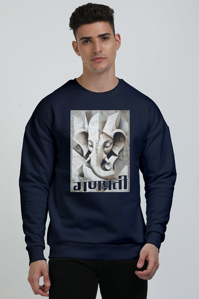 Ganesha Protector Oversized Sweatshirt T-Shirts for Men Vastrdhamm