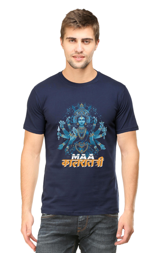 Durga Shakti Round Neck Half Sleeve Classic T-Shirts for Men Vastrdhamm