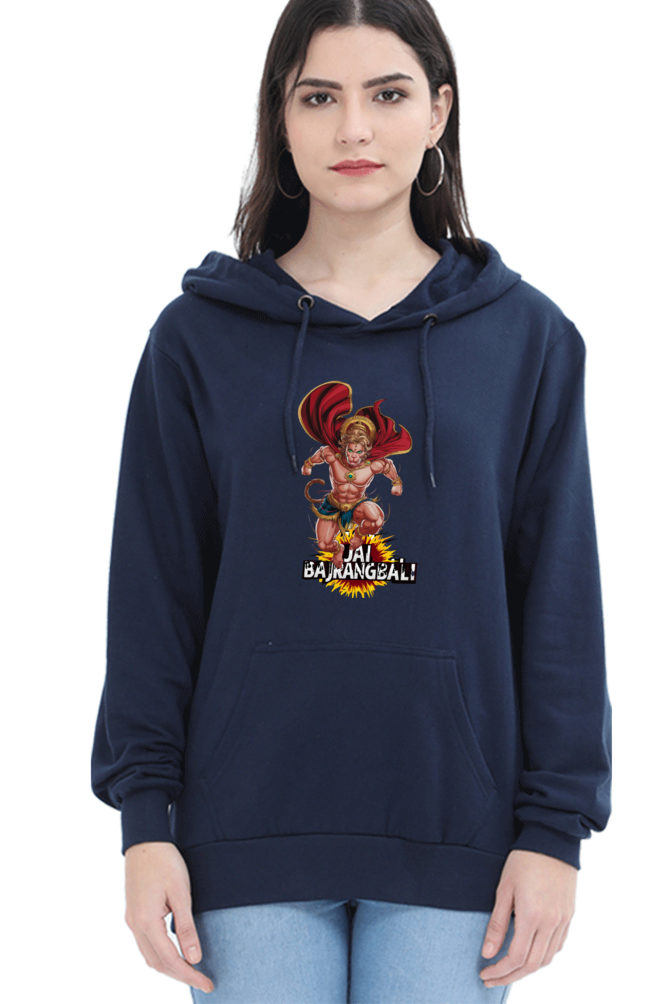 Hanuman Devotional HeroHoodie Sweatshirt T-Shirts for Women Vastrdhamm