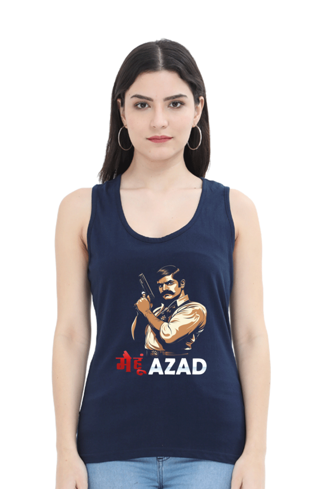 Chandra Shekhar Azad RevolutionTank Top T-Shirts for Women Vastrdhamm