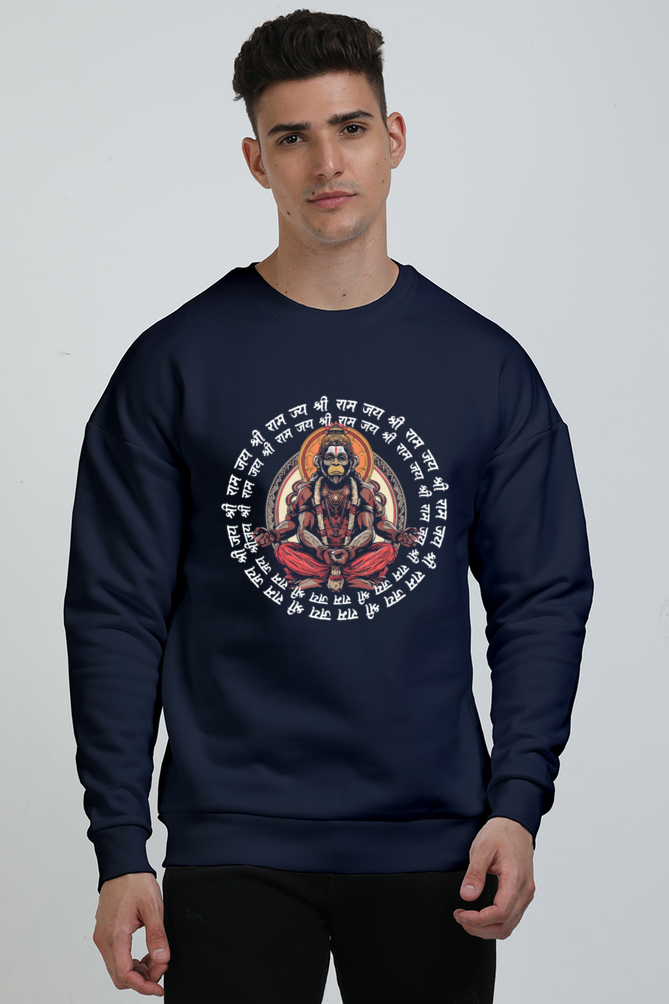 Hanuman Boundless Bravery Oversized Sweatshirt T-Shirts for Men Vastrdhamm