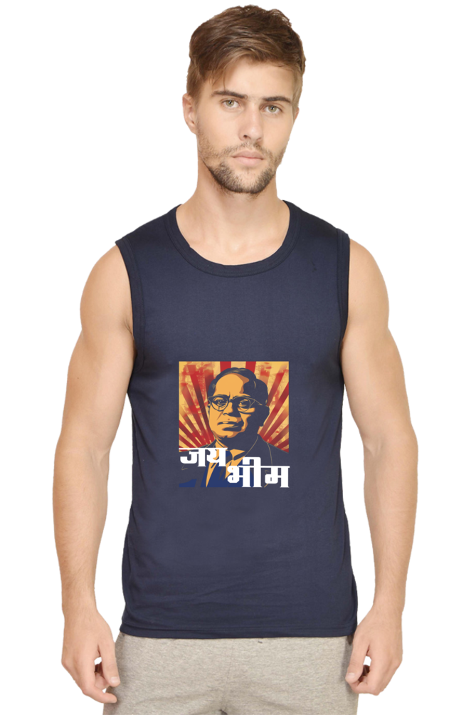 Ambedkar Vision Round Neck Sleeveless T-Shirts for Men Vastrdhamm