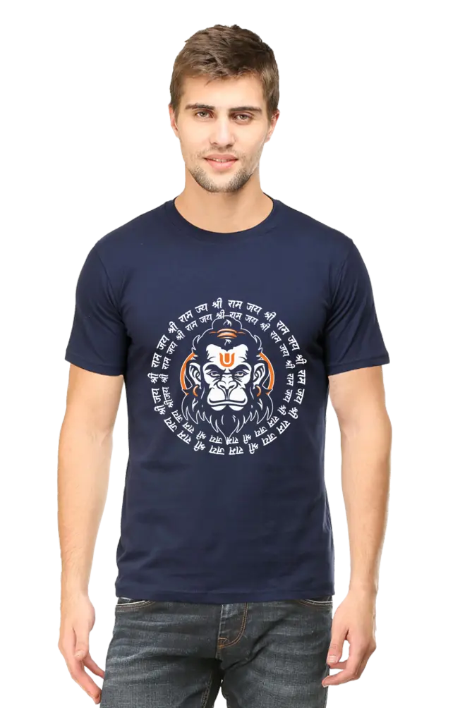 Jai Shri Ram Hanuman's Devotion T-Shirt | Regular Fit Vastrdhamm