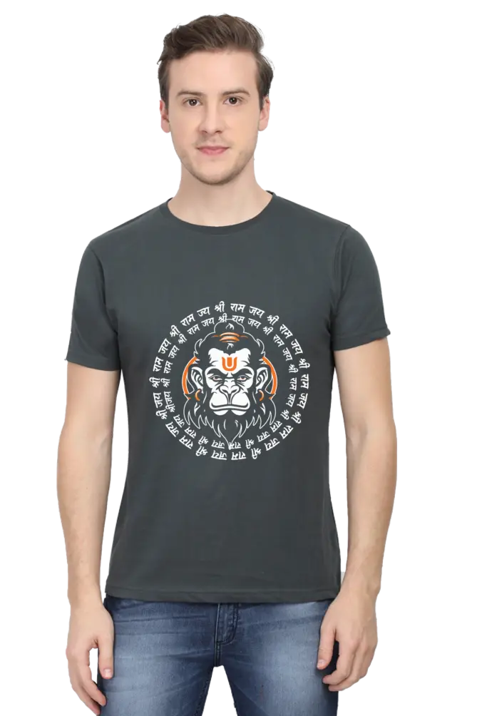 Jai Shri Ram Hanuman's Devotion T-Shirt | Regular Fit Vastrdhamm