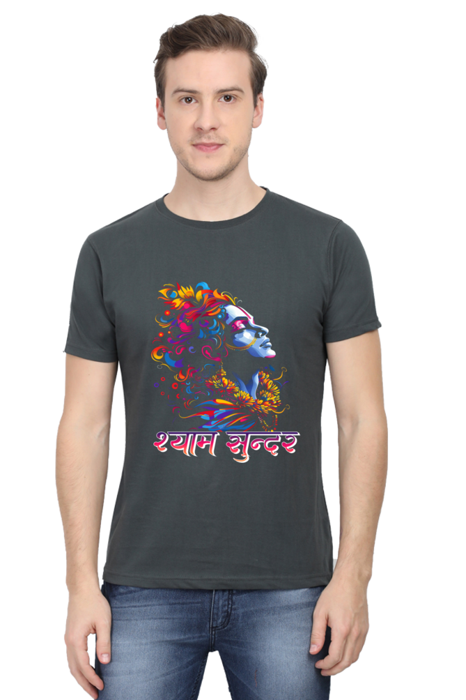 Shree Krishan Gita Wisdom Round Neck Half Sleeve Classic T-Shirts for Men Vastrdhamm