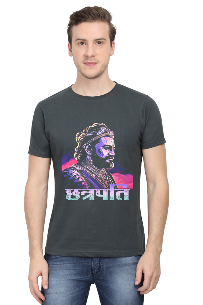 Shivaji Maharaj Warrior Spirit Round Neck Half Sleeve Classic T-Shirts for Men Vastrdhamm