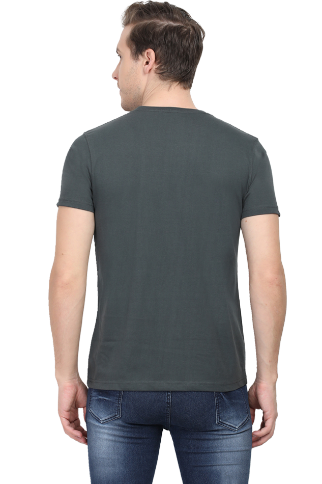 Shree Krishan Flute Melody Round Neck Half Sleeve Classic T-Shirts for Men Vastrdhamm