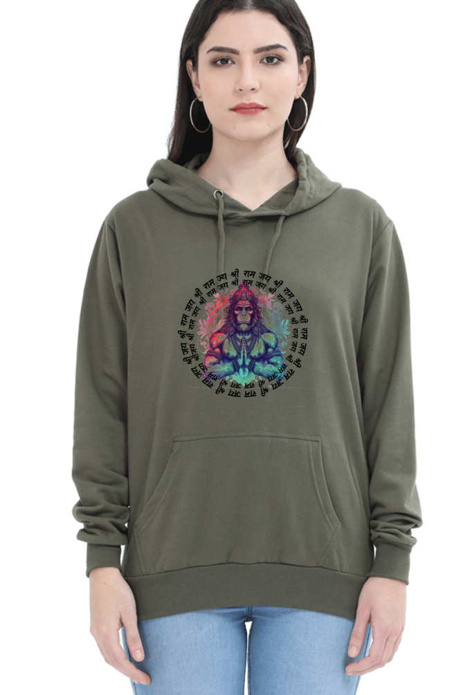 Hanuman Majestic DevotionHoodie Sweatshirt T-Shirts for Women Vastrdhamm