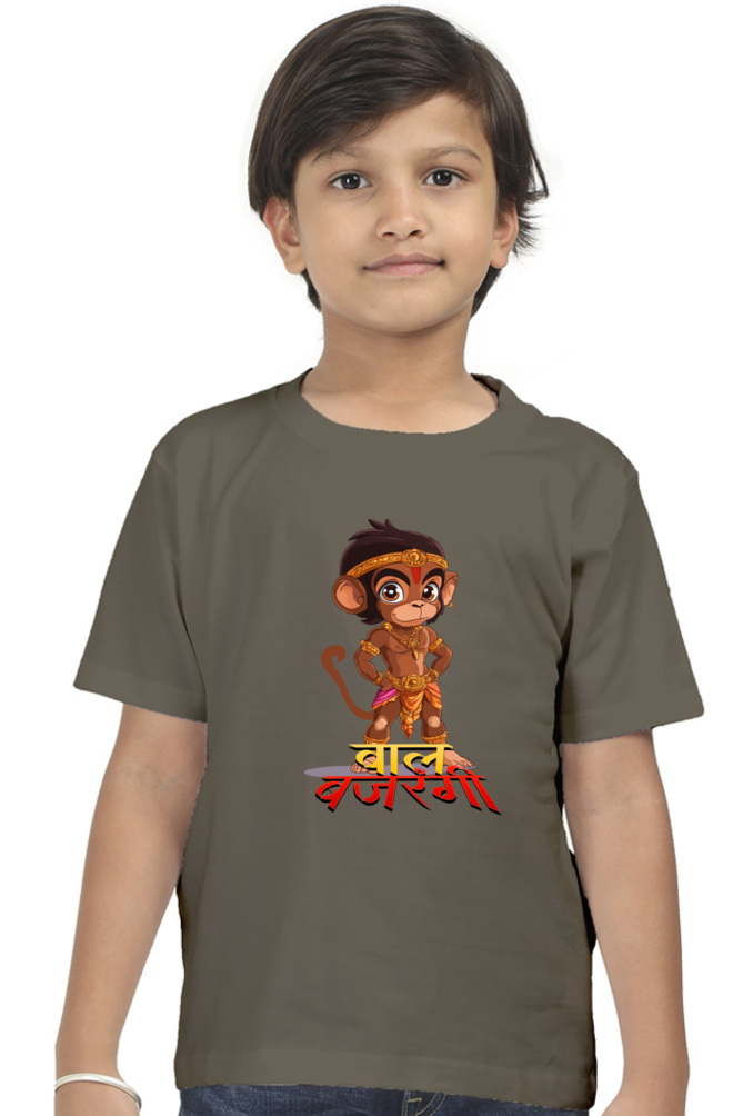 Hanuman Strength Round Neck Half Sleeve Classic T-Shirts for Boy Vastrdhamm