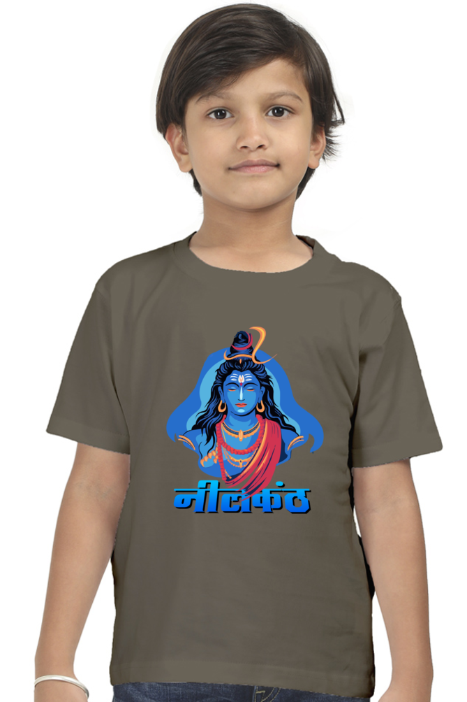 Shiv Ji Devotion Round Neck Half Sleeve Classic T-Shirts for Boy Vastrdhamm