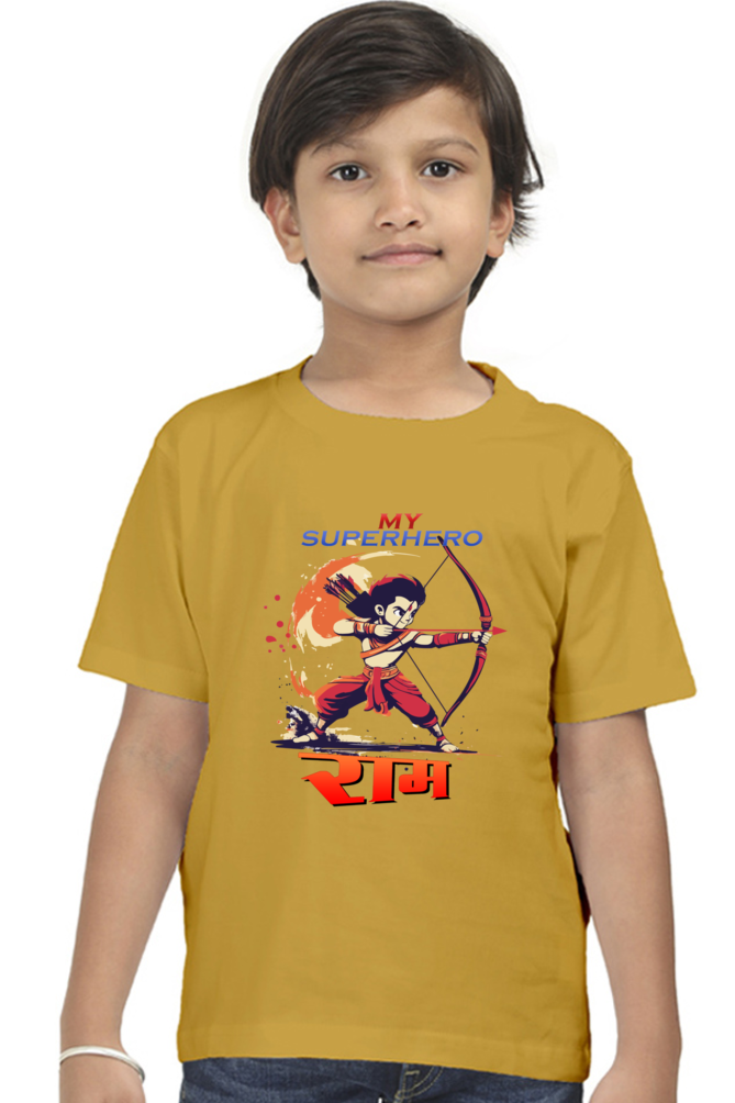 Ram Ji Devotion Round Neck Half Sleeve Classic T-Shirts for Boy Vastrdhamm