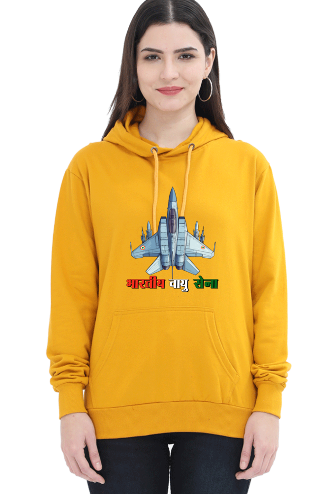 Sky Warriors: Indian Air Force Hoodie Sweatshirt T-Shirts for Women Vastrdhamm