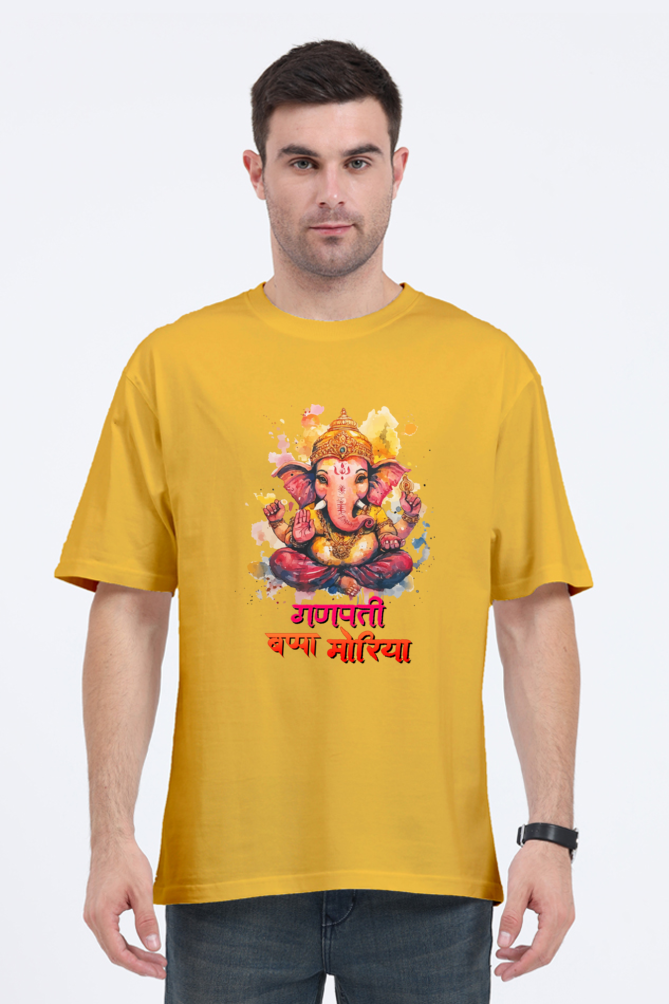 Ganesha Wisdom Oversized Classic T-Shirts for Men Vastrdhamm