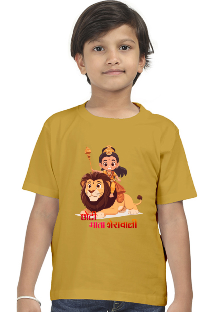 Durga Protector Round Neck Half Sleeve Classic T-Shirts for Boy Vastrdhamm