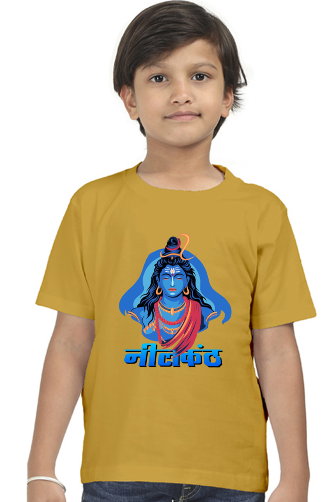 Shiv Ji Devotion Round Neck Half Sleeve Classic T-Shirts for Boy Vastrdhamm