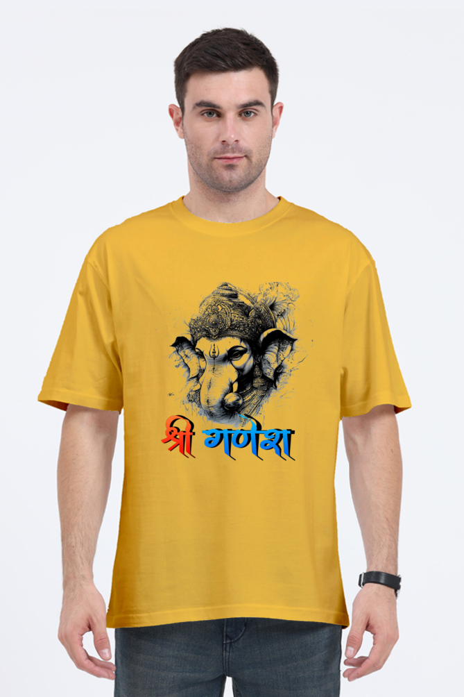 Ganesha Wisdom Oversized Classic T-Shirts for Men Vastrdhamm