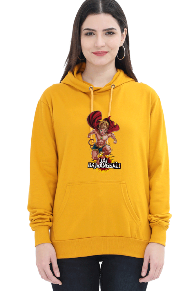 Hanuman Devotional HeroHoodie Sweatshirt T-Shirts for Women Vastrdhamm