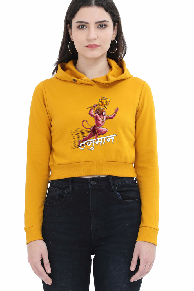 Hanuman FearlessCrop Hoodies for Women Vastrdhamm