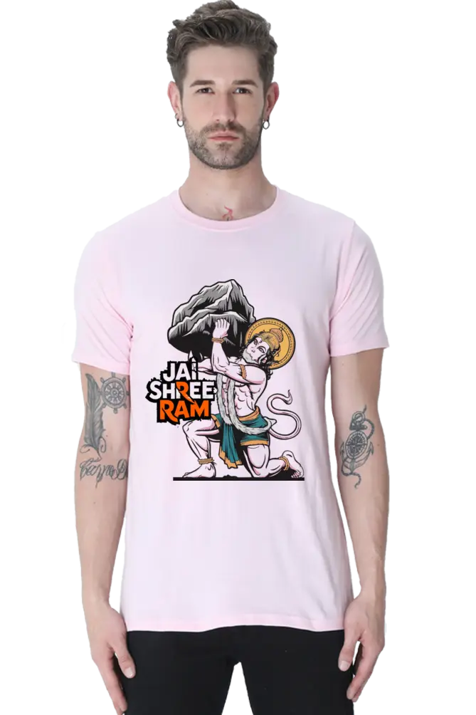 Hanuman ji Lifting the Mountain T-Shirt | Regular Fit Vastrdhamm