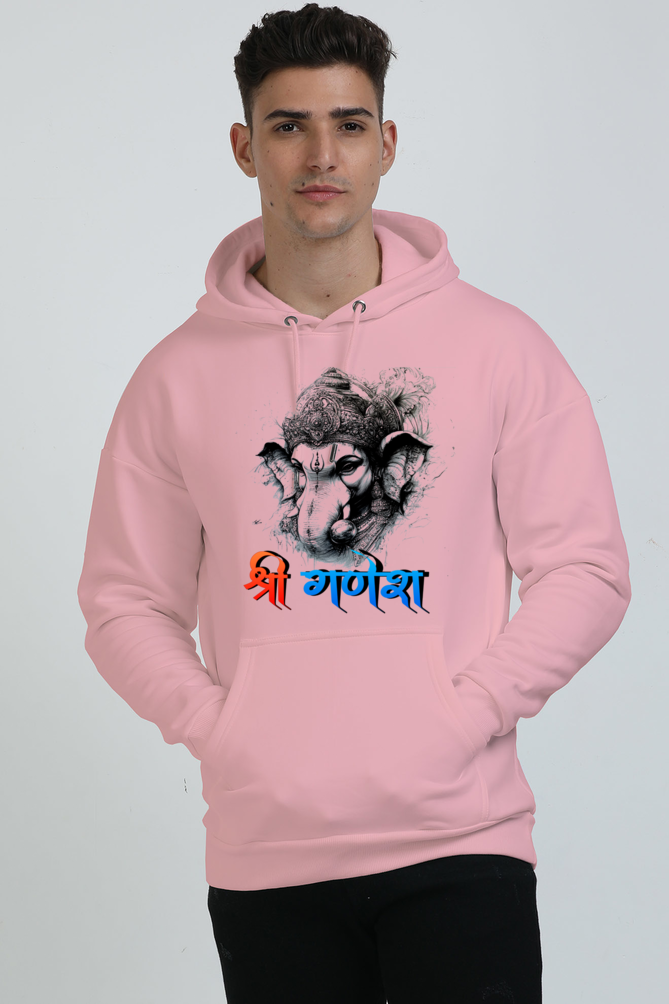 Ganesha Wisdom Oversized Hooded Sweatshirt T-Shirts for Men Vastrdhamm