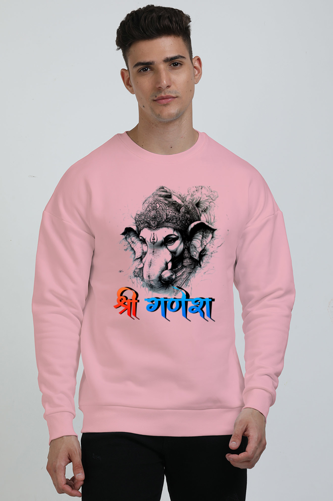 Jai Ganesha Victory Oversized Sweatshirt T-Shirts for Men Vastrdhamm