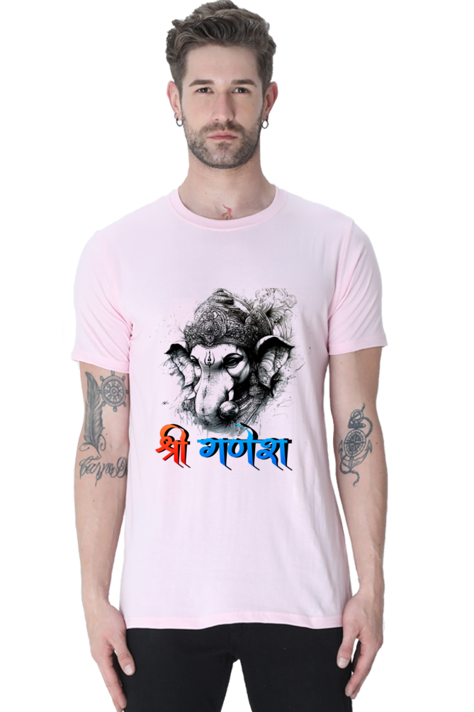 Ganesha Wisdom Round Neck Half Sleeve Classic T-Shirts for Men Vastrdhamm