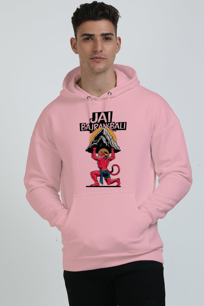 Hanuman Devotional Spirit Oversized Hooded Sweatshirt T-Shirts for Men Vastrdhamm