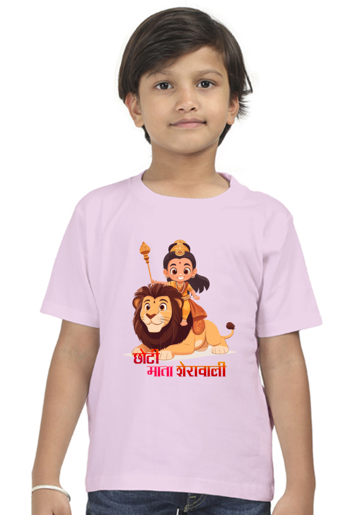 Durga Protector Round Neck Half Sleeve Classic T-Shirts for Boy Vastrdhamm