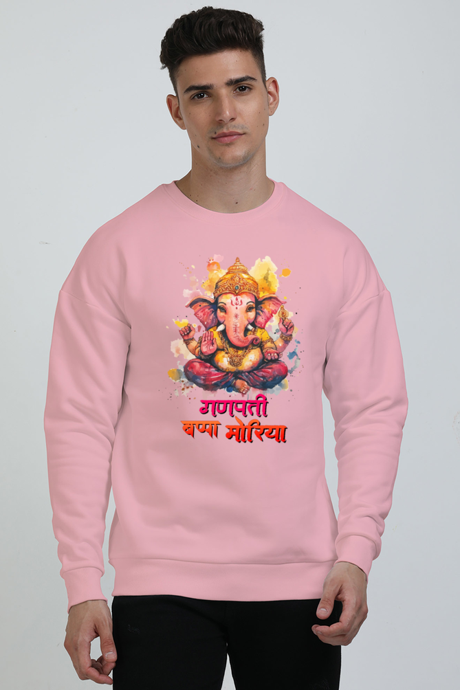 Jai Ganesha Glory Oversized Sweatshirt T-Shirts for Men Vastrdhamm