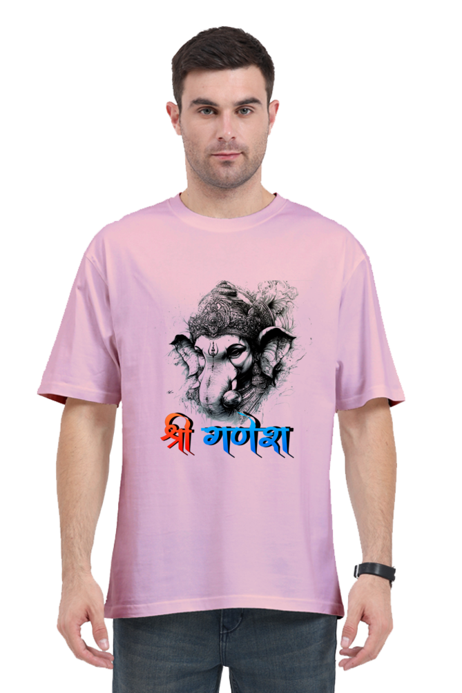 Ganesha Wisdom Oversized Classic T-Shirts for Men Vastrdhamm