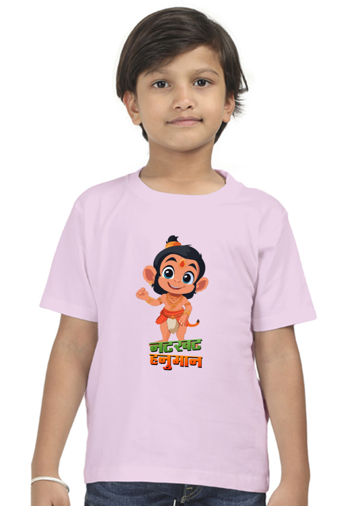 Hanuman Warrior Spirit Round Neck Half Sleeve Classic T-Shirts for Boy Vastrdhamm