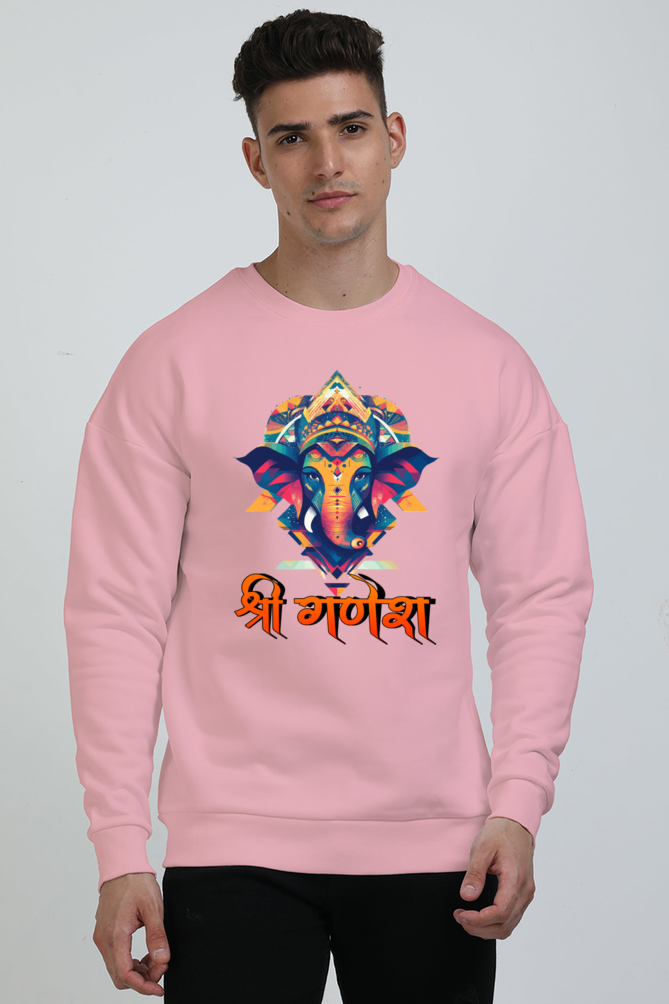 Ganesha Devotion Oversized Sweatshirt T-Shirts for Men Vastrdhamm