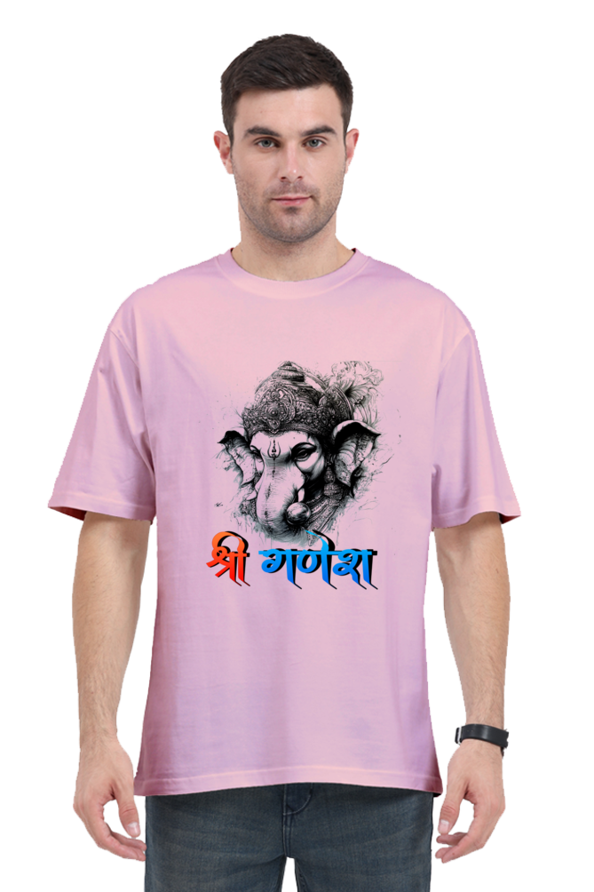 Ganesha Wisdom Oversized Classic T-Shirts for Men Vastrdhamm